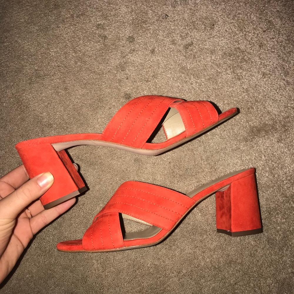 Ann Taylor Suede Heeled Sandals